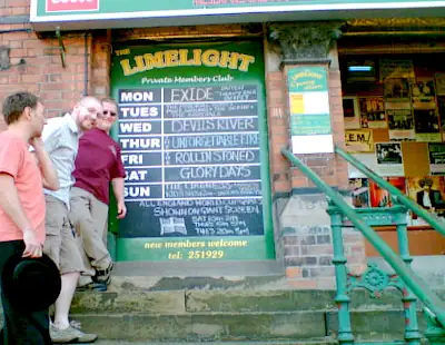 Devils River at the Limelight, Crewe Devils River on the steps of the Limelight club in Crewe